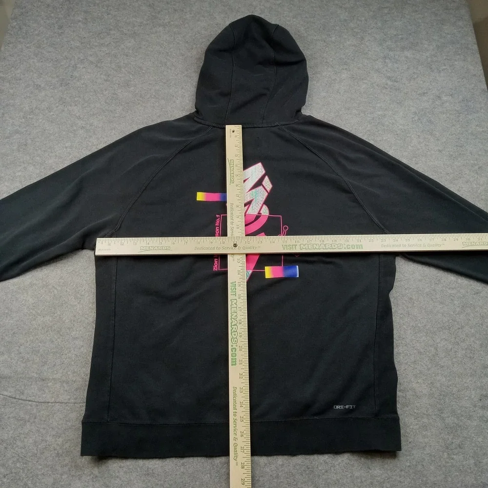 Jordan Hoodie‎ Mens XL Black Dri-Fit Pullover Sweatshirt Number One DR2100-010